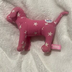 PINK Victoria's Secret Pink Plush Dog with White Stars